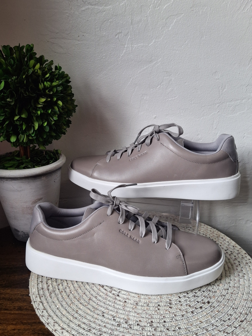 Cole Haan Men's Gray Sneakers with White Sole Size 13.
